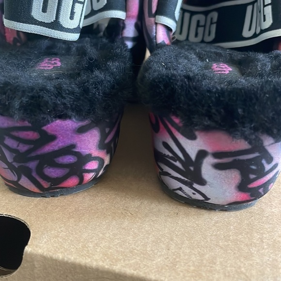 Ugg yeah‎ puff graffiti wedge slipper/shoe 5 - Picture 7 of 11